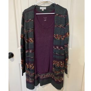 Cardigan and tee set